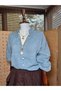 Women's Blue Embroidered Bohemian Shirt – Long Sleeve Vintage Style - 3