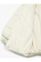 Long Sleeve Pocket Cotton Lined Stand Collar Puffer Coat - 3