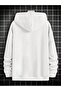 3 Thread Charlie Luciano Design Winter Sweatshirt - White Printed Oversize Hoodie - 2