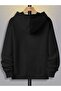 3 Thread Unisex Black Freedom Printed Oversize Hoodie - 2