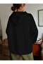 Always Be Poistive Sweatshirt - Black Printed Oversize Shawl Hoodie - 2