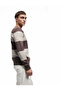 Long Sleeve Crew Neck Striped Sweater - 2