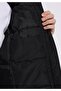 Regular Fit Hooded Zippered Lined Water Resistant Women's Black Coat - 5