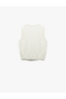 Sleeveless Crew Neck Buttoned Knit Vest - 4