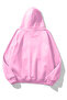 Basic Plain Sweatshirt - Pink Oversized Hooded Sweatshirt - 2