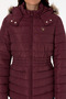 Women's Burgundy Coat 50308011-Vr014 - 6