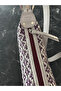 Half Moon Model Light Grey & Purple Genuine Leather Hand-Knitted Special Series, Shoulder Bag - 5