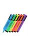 Assorted 6 Vibrant Color Highlighter Marker Set