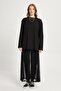 Geniş Kol Oversize Basic T-shirt Siyah - 7