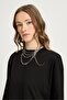 Geniş Kol Oversize Basic T-shirt Siyah - 5