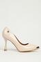 Beige Patent Leather Heeled Shoes Pc-55118 - 2
