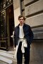 Basic Men's Coat Navy Blue Jacket - 2