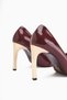 Elisar Burgundy Patent Leather Belt Detailed Women's Heeled Shoes - 7