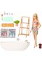 Confetti Bathtub Doll & Accessories Playset HKT93, 15-Piece Spa & Bath Fun, Age 3+