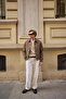 Basic Men's Coat Brown Jacket