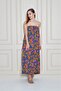 Women's Strapless Lined Chiffon Midi Summer Dress 700-3753374 - 5