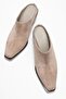 Devina women's genuine leather western slippers mink suede - 5