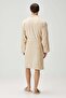 Shadow 100% Cotton Men's Bathrobe Beige - 5