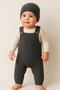 Baby Girl and Boy Adjustable Strap Diamond Pattern Beret Knitwear Salopet Set - 6