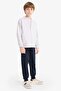 K8852 Navy Blue Boys' School Jogger Sweatpants with Elastic Waist - 3