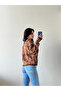 Women's Brown Zebra Cardigan 1014-1014 - 2