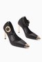 Jennica Black Ankle Buckle Women's Heeled Shoes - 4