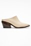 Devina women's genuine leather western slippers beige - 5