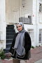 Jacquard Geometric Pattern Lumea Shawl - Dark Gray - 4