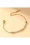Gold Blue Detailed Steel Zircon Stone Waterway Bracelet 21 cm Gift Bracelet - 4
