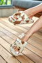 Women's Mink Patterned Plush Cross House Slippers - 3