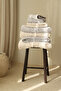 Marble 100% Cotton Jacquard Large Bath Towel 90X150 cm Cream - 5