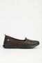 Women's Brown Leather Sports Shoes Pc-55348
