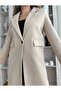 Pocket Detailed Lined Single Button Cashmere Coat - 2