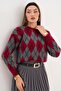 Women's Baklava Pattern Embellished Sweater 255101 - 265318 - - 5
