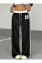 23 Number Oversize Navy Blue Baggy Sweatpants with Waist Drawstring Detail - 3