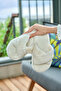Women's Beige Cross Plush House Slippers - 3