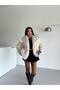 Asur Boutique Women's Thick Faux Fur with Snap Buttons - 3