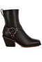 Women Elevated Harness Detail Ankle Boots