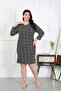 Women's Plus Size Combed Cotton Nightgown Home Dress Black - 6