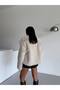 Asur Boutique Women's Thick Faux Fur with Snap Buttons - 4