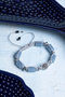 Certified Angelite and Hematite Natural Stone Macrame Zircon Apparatus Bracelet - 3