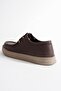 Oren Men's Brown Genuine Leather Lace-Up Casual Shoes - 5