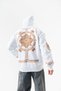 Overtone Embroidery Detail Zippered Sweatshirt Hoodie - 3
