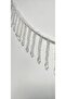 Transparent Beaded Fringe Ribbon on White Satin (5.5 cm) - 8