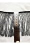 Silver Black Zebra Pattern Tassel Fringe ( New ) - 4