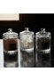 3-Piece Heart Detailed Glass Lid Sugar Bowl - Countertop Spice Container Set - 2