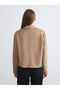 Two Mt Shop Quality Lcwaikiki Classic Brown Suede Plain Loose & Baggy Women's Jacket - 5