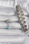 316L Steel Silver Color Blue Color Sallant Dress Model Nomination Charm - 2