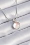 316L Steel Silver Color White Pearlescent Vintage Model Women's Necklace -
