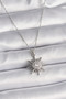 316L Steel Silver Color Chain Zircon Stone Sun Model Women's Necklace -